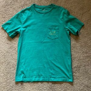 Vineyard vines tee extra small teal and yellow